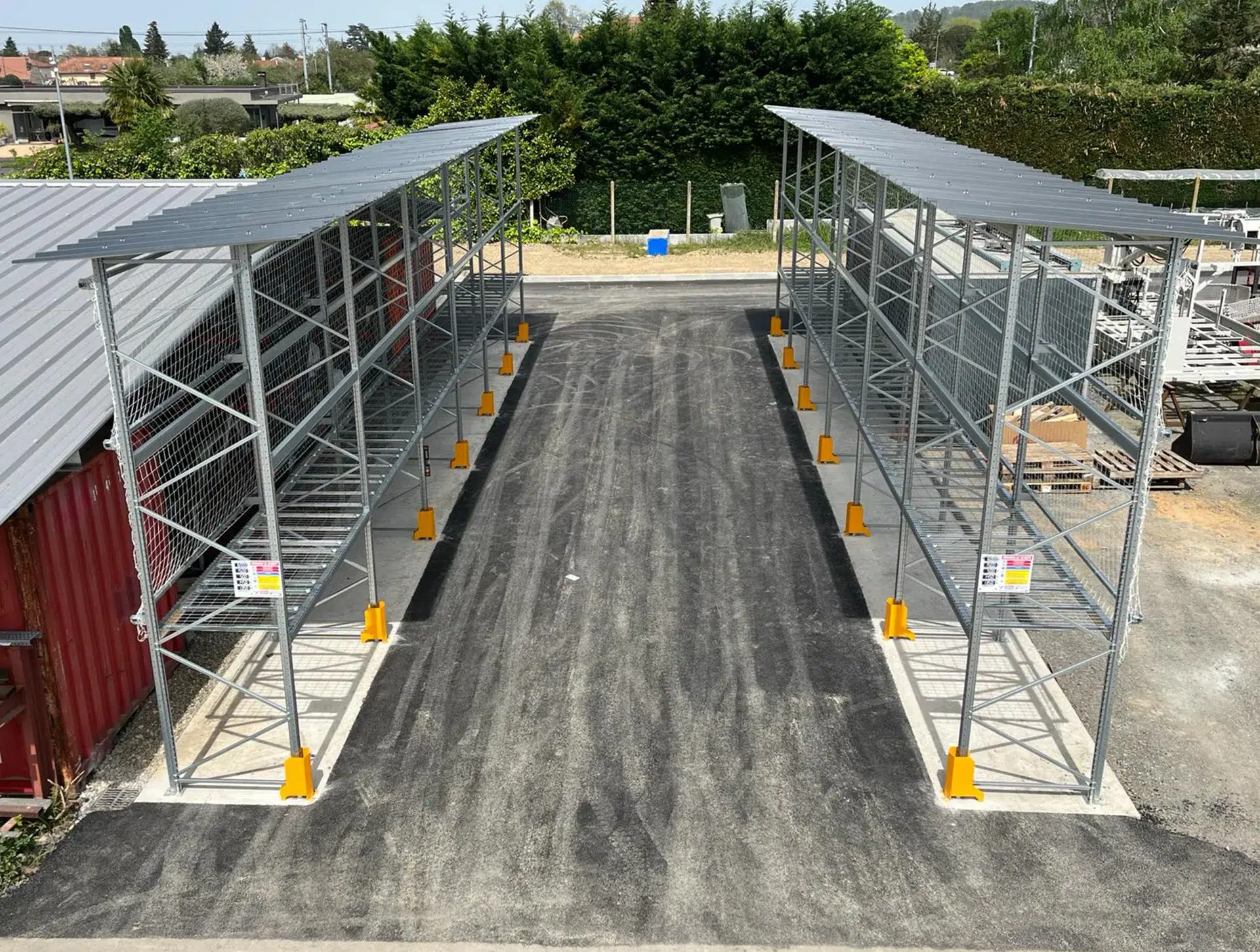 Installation de racks à palettes galvanisés à Tarbes par Bayonne Rayonnage